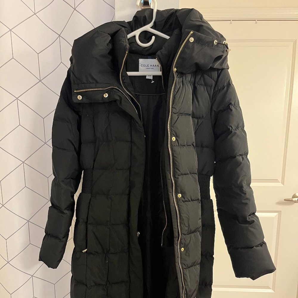 Warm, Long Cole Haan Puffer Coat Sz. M